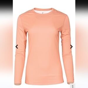 World Wide Sportsman Peach Long Sleeve Women's Top